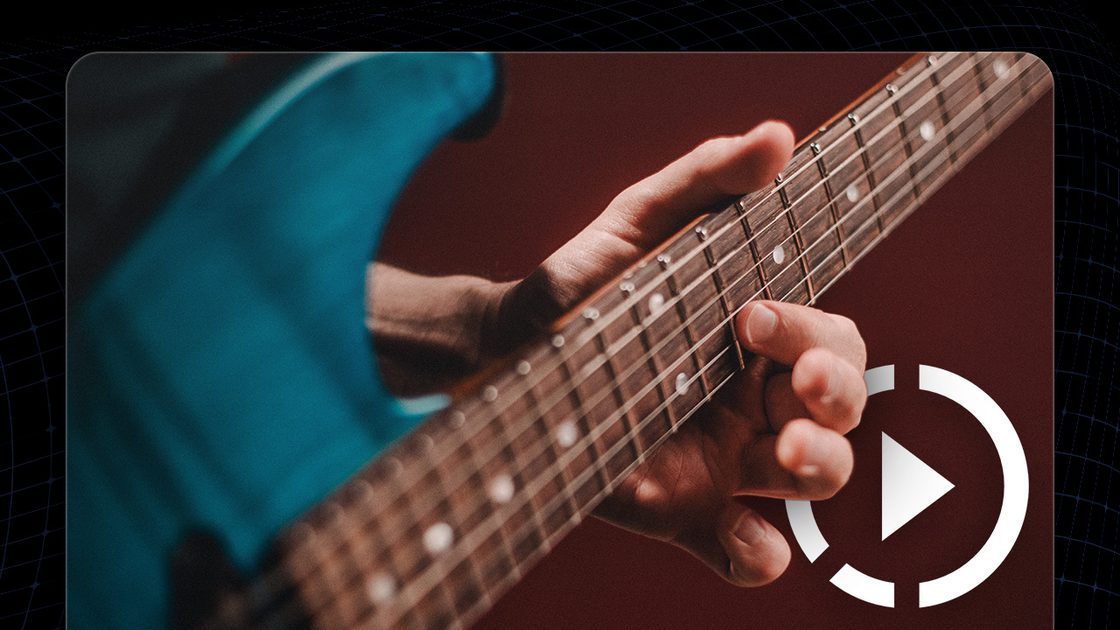 Slow-motion fretboard demonstration