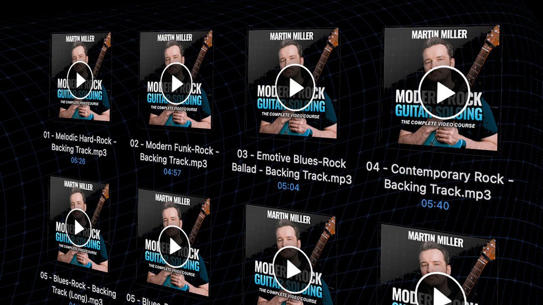 Backing tracks with album art
