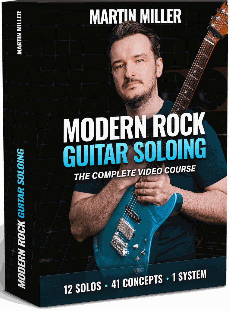 Modern Rock Guitar Soloing — the complete video course box